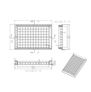 Elisa Plate, 8-Strip Detachable, Flat Bottom 10pc Pack 200 pc Ctn
