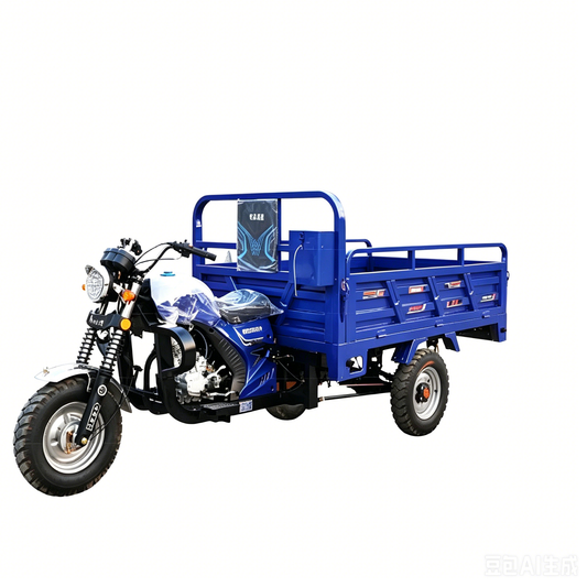 200cc Heavy-Duty Hydraulic Dump Three Wheeler Motorcycle | Farm & Construction Dual-Purpose Cargo Trike