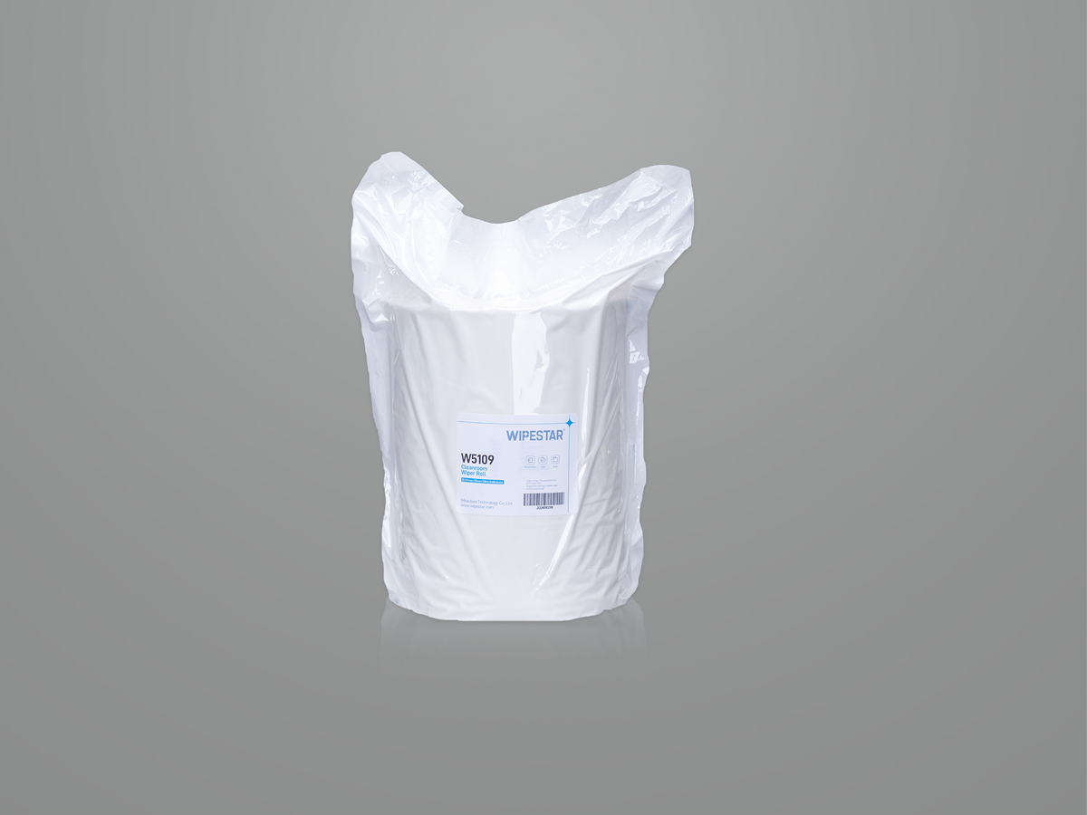 W5109 Cleanroom Wiper Roll 250mm, Lint-Free SMT Stencil Wipes, 220gsm, ISO 6-8
