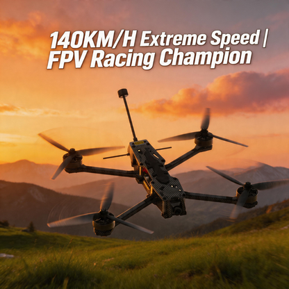 X7 7 Inch FPV Drone with 3KG Payload, Carbon Fiber Frame, 140KM/H High Speed, 30Mins Long Flight, 5.8G Analog Video Transmission, ELRS Receiver, Racing & Aerial Photography Drone for Adults