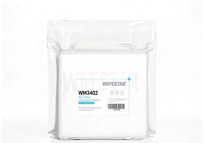 WM3402 160gsm Microfiber Cleanroom Wipes 12x12, Lint-Free, ISO 5-7, 150/Pack