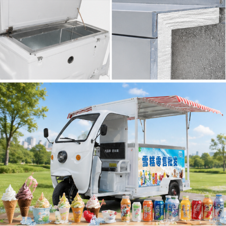Battery Powered Refrigerated Tricycle | 852L Freezer Mobile Ice Cream Vending Cart, Street Food Cold Chain Concession Truck