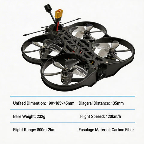 【PRE-ORDER】SKYWISE X3 Mini Thermal Imaging FPV Drone - Lightweight Carbon Fiber, 5.8G VTX, ELRS Dual-Band, Long Flight Time for Indoor & Outdoor Flying