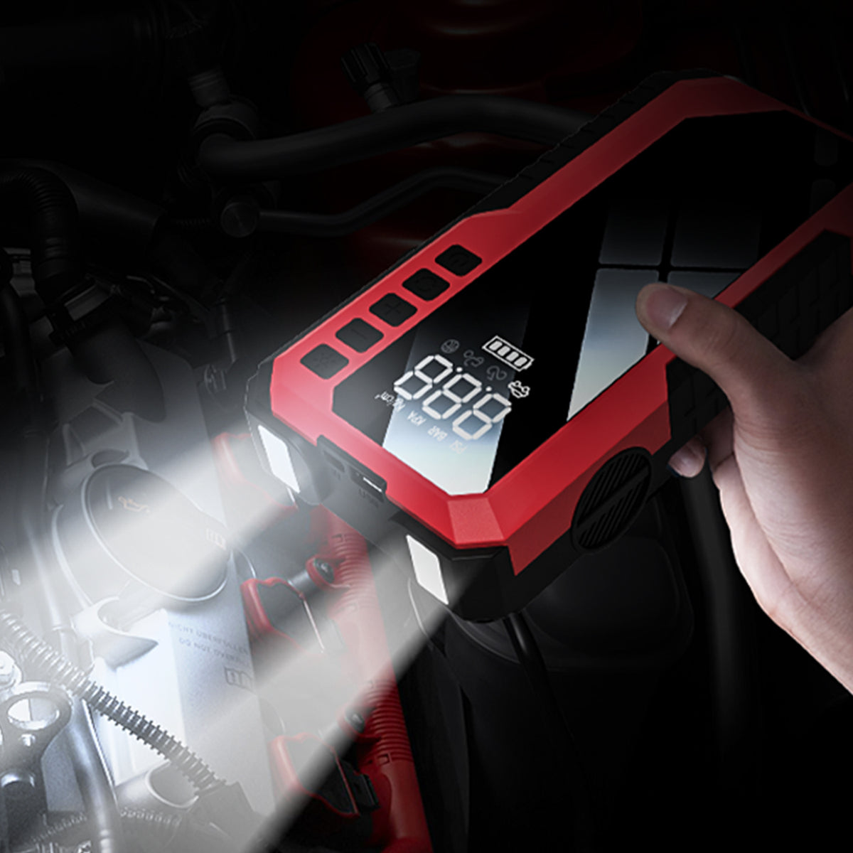 CARZIP CYD17 10000mAh Jump Starter & Tire Inflator, 150PSI