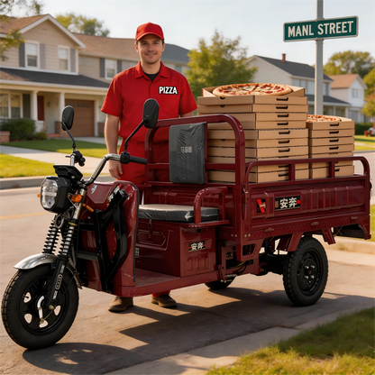 【PRE-ORDER】60-70Km Electric Cargo Tricycle Truck Simple Tricycle,1000W 72V 50Ah Large Capacity Battery,Load Capacity 1100Lbs