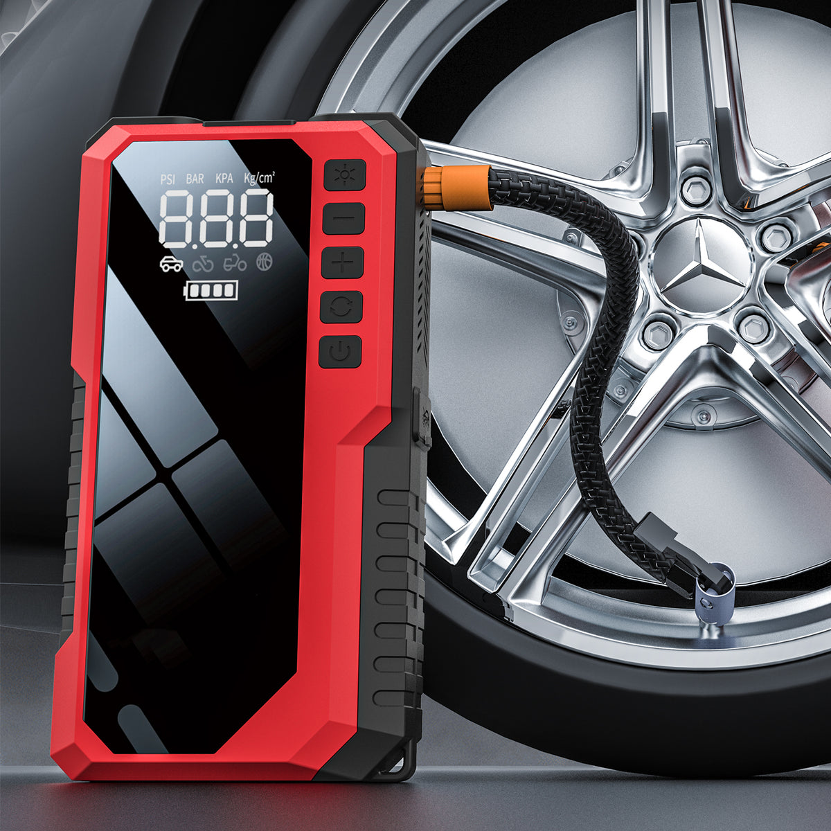 CARZIP CYD17 10000mAh Jump Starter & Tire Inflator, 150PSI