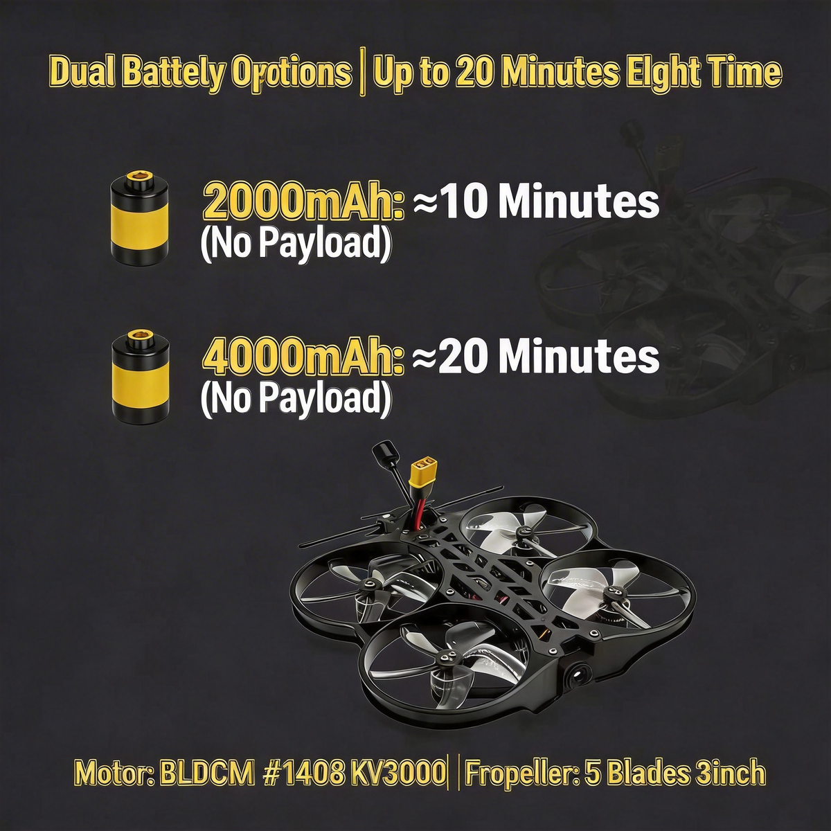 【PRE-ORDER】SKYWISE X3 Mini Thermal Imaging FPV Drone - Lightweight Carbon Fiber, 5.8G VTX, ELRS Dual-Band, Long Flight Time for Indoor & Outdoor Flying