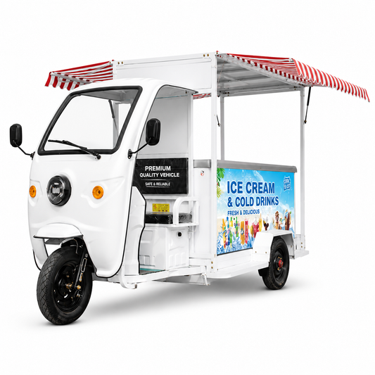 Battery Powered Refrigerated Tricycle | 852L Freezer Mobile Ice Cream Vending Cart, Street Food Cold Chain Concession Truck