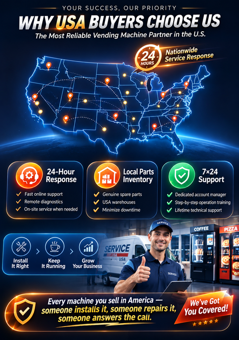PLE-E6i Coffee Vending Machine — 70-Second Fresh Coffee with Ice, Anytime