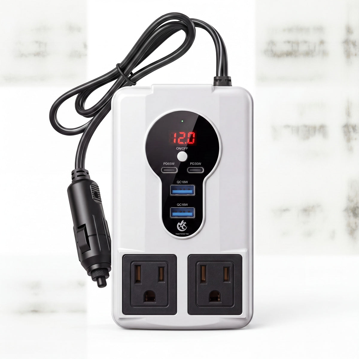 ⚡ Portable Car Inverter 12V/24V to 220V – Digital Display, Highly Efficient & Universal Compatibility 🚗