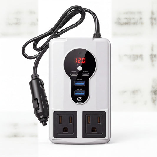 ⚡Portable Car Inverter 12V/24V to 220V with Digital Display 🚗