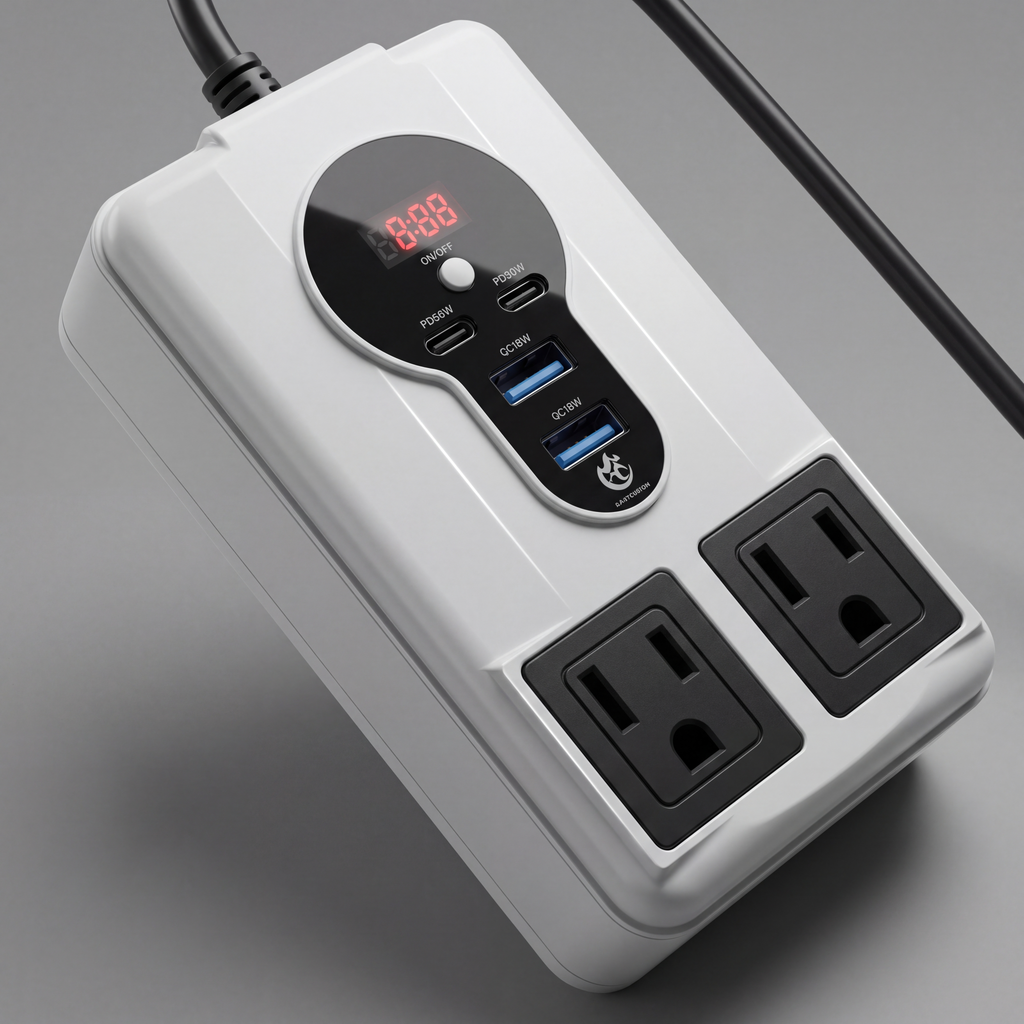 ⚡ Portable Car Inverter 12V/24V to 220V – Digital Display, Highly Efficient & Universal Compatibility 🚗