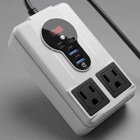 ⚡Portable Car Inverter 12V/24V to 220V with Digital Display 🚗