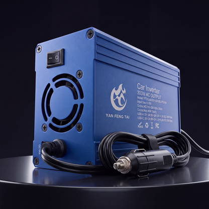 ⚡ 300W Car Power Inverter with Aluminum Housing for Camping, RV & Semi-Truck🚗