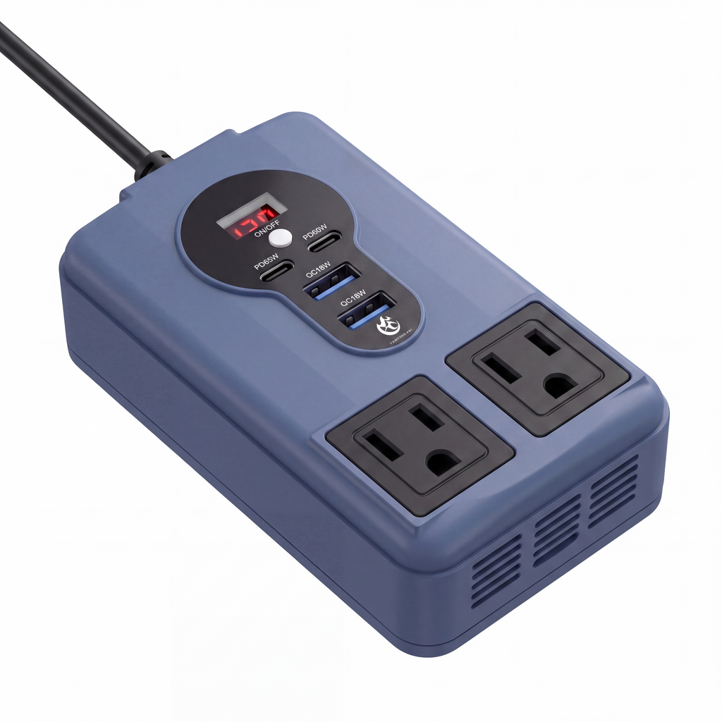 ⚡ Portable Car Inverter 12V/24V to 220V – Digital Display, Highly Efficient & Universal Compatibility 🚗