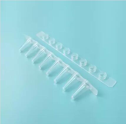 8-strip / Single PCR tubes with Caps, Transparent, Hot Sale