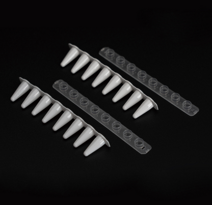 8-strip / Single PCR tubes with Caps, Transparent, Hot Sale