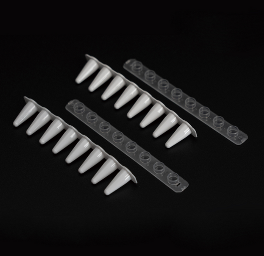 8-strip / Single PCR tubes with Caps, Transparent, Hot Sale
