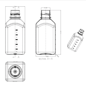 PET Reagent Bottle 125/250/500/1000ml RNase & DNase & Pyrogen Free Sterile