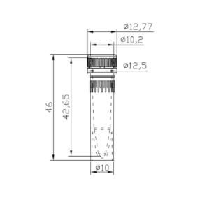 1.5mL/2mL Screw Cap Tube, Self Standing, DNase & RNase Free Straight Knurl 500 pc pack
