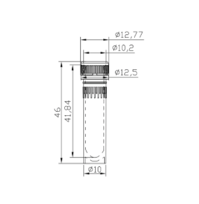 1.5mL/2mL Screw Cap Tube, Self Standing, DNase & RNase Free Straight Knurl 500 pc pack