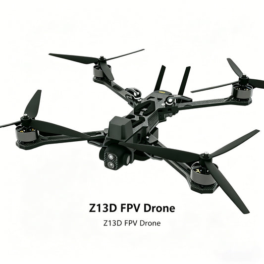 Z13D Industrial A-FPV Drone - 13.23lbs Payload, 50 Mins Flight 20KM Transmission, AI Tracking, Thermal Imaging, Foldable for Search & Rescue, Inspection, Agriculture Z13D Drone Basic Kit (S11 4K Gimbal + R12 Remote)