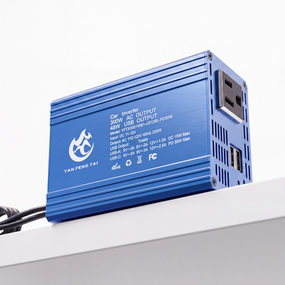 ⚡ 300W Car Power Inverter with Aluminum Housing for Camping, RV & Semi-Truck🚗