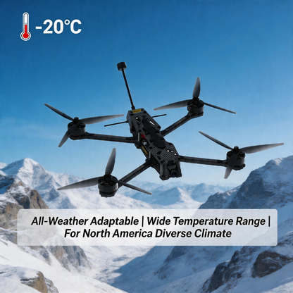 X7 7 Inch FPV Drone with 3KG Payload, Carbon Fiber Frame, 140KM/H High Speed, 30Mins Long Flight, 5.8G Analog Video Transmission, ELRS Receiver, Racing & Aerial Photography Drone for Adults