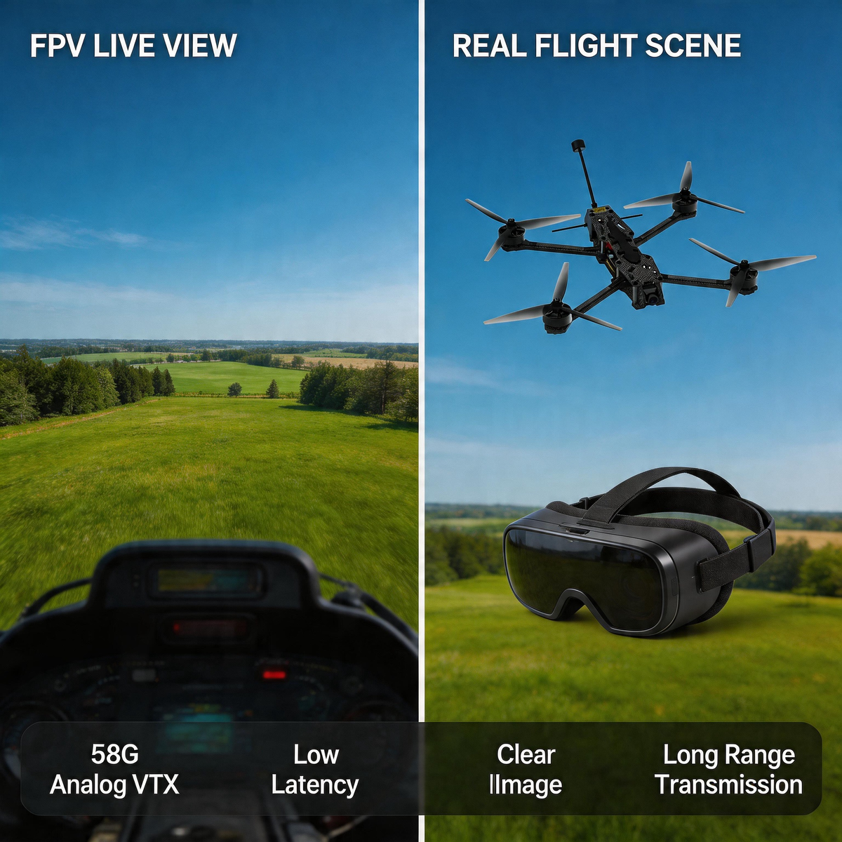 X7 7 Inch FPV Drone with 3KG Payload, Carbon Fiber Frame, 140KM/H High Speed, 30Mins Long Flight, 5.8G Analog Video Transmission, ELRS Receiver, Racing & Aerial Photography Drone for Adults