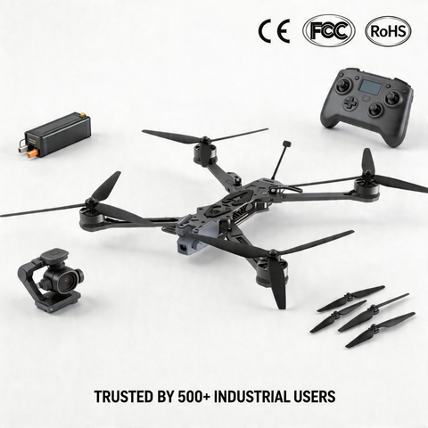 Z13D Industrial A-FPV Drone - 13.23lbs Payload, 50 Mins Flight 20KM Transmission, AI Tracking, Thermal Imaging, Foldable for Search & Rescue, Inspection, Agriculture Z13D Drone Basic Kit (S11 4K Gimbal + R12 Remote)