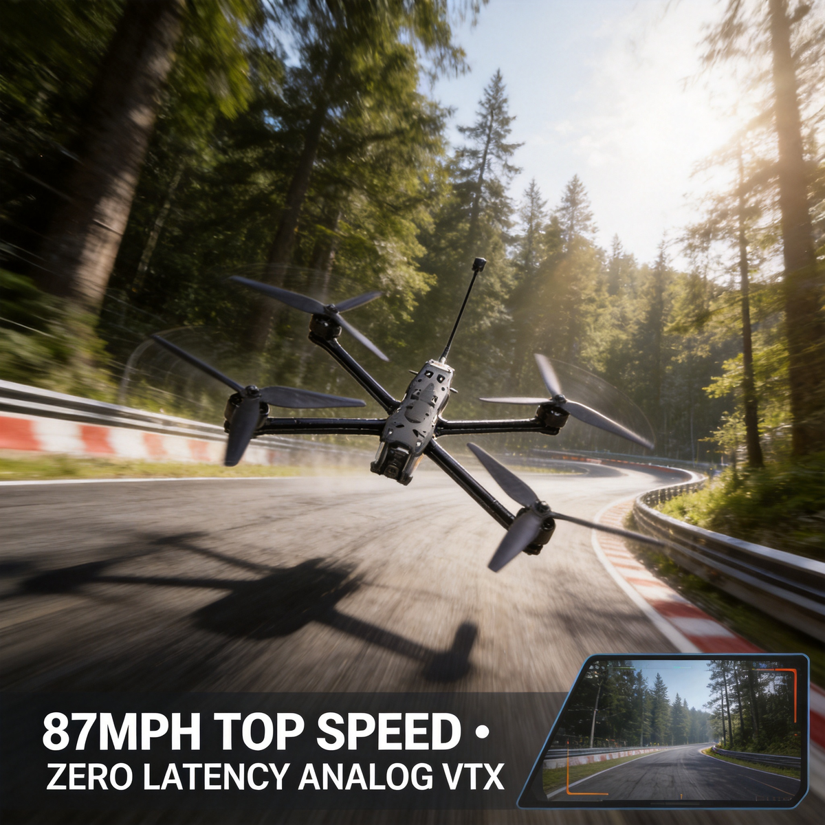 SKYWISE X10 FPV Drone - 6.61lbs Payload, 30 Mins Flight Foldable Carbon Fiber FPV Racing Drone with Analog VTX, GPS, One-Click Return for Hobbyists and Industrial Use