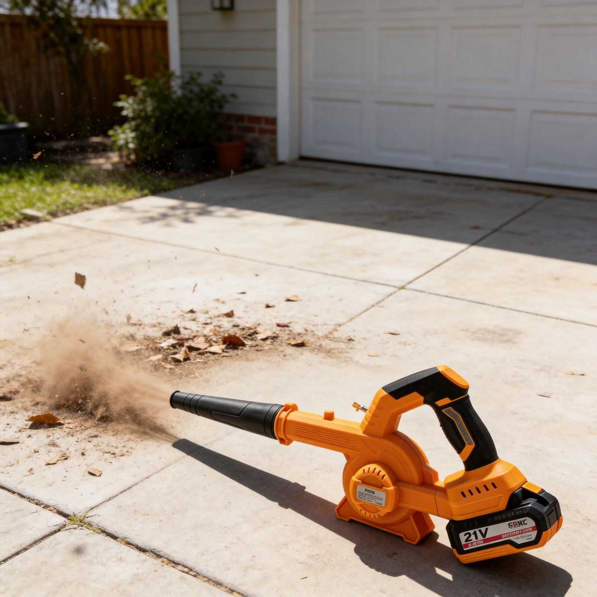 21V Cordless Leaf Blower & Vacuum - 2 in 1 Portable Blower for Patio, Garden, Car Drying & Camping