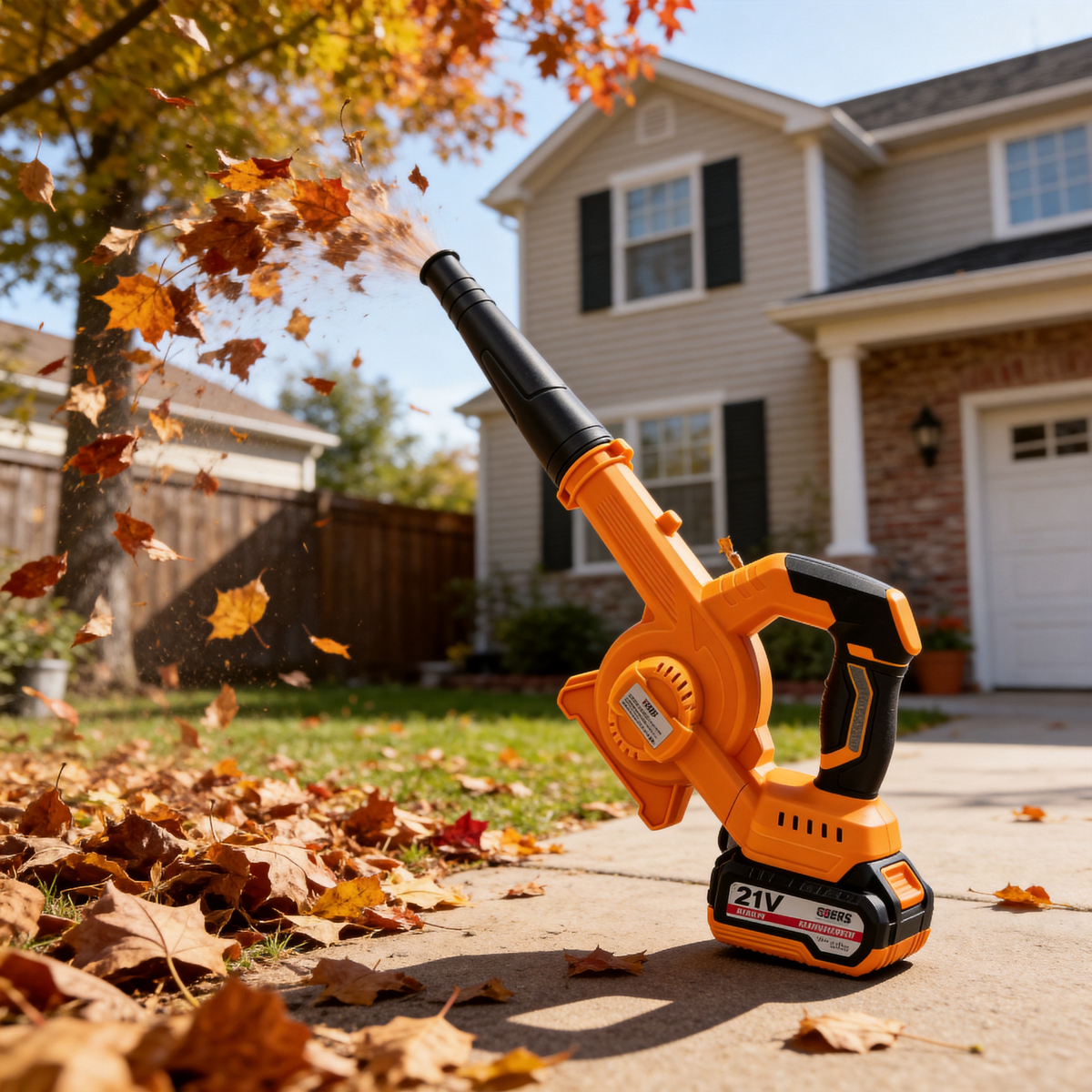 21V Cordless Leaf Blower & Vacuum - 2 in 1 Portable Blower for Patio, Garden, Car Drying & Camping