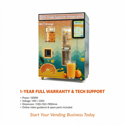 NS‑3000M Fully Automatic Fresh Squeezed Orange Juice Vending Machine, 21.5" Touch Screen, Ozone Sterilization, Multi‑Payment Support, Commercial Self‑Service Juice Dispenser for Mall Airport Business Place