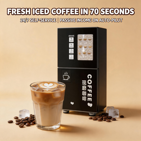PLE-E6i Coffee Vending Machine — 70-Second Fresh Coffee with Ice, Anytime