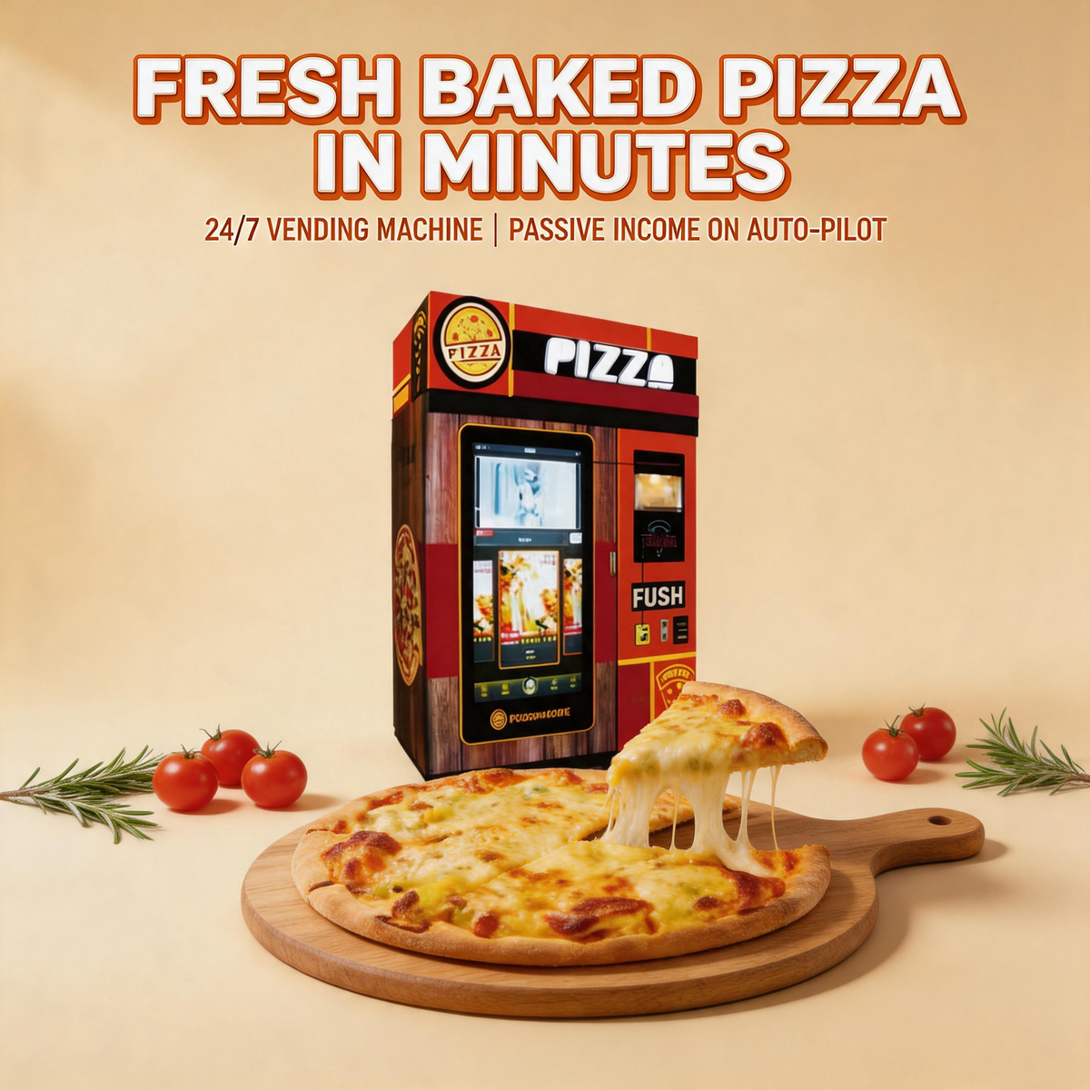 PDG-1000 Pizza Vending Machine — 24/7 Automated Pizzeria in 2㎡