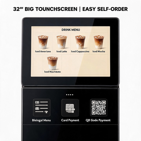 PLE-E6i Coffee Vending Machine — 70-Second Fresh Coffee with Ice, Anytime