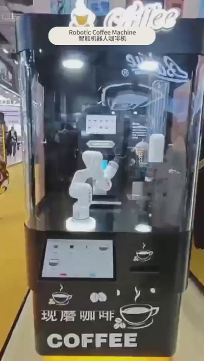 6-Axis Robot Coffee Vending Machine — 24/7 Unmanned Coffee Shop in 2㎡