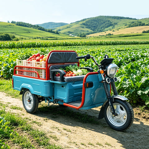 60V Heavy-Duty Electric Cargo Tricycle | 400KG Load Farm & Home Hauling Three Wheeler Trike