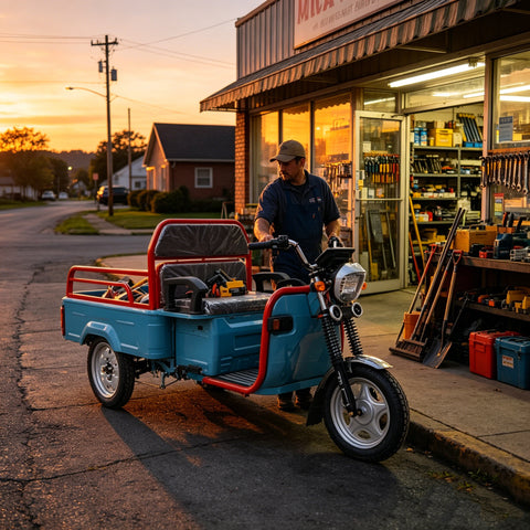 60V Heavy-Duty Electric Cargo Tricycle | 400KG Load Farm & Home Hauling Three Wheeler Trike