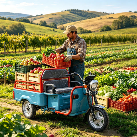 60V Heavy-Duty Electric Cargo Tricycle | 400KG Load Farm & Home Hauling Three Wheeler Trike