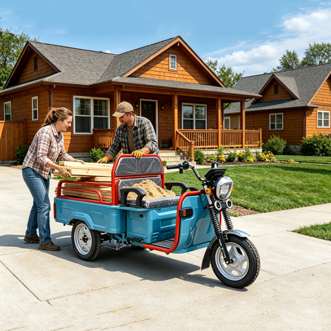 60V Heavy-Duty Electric Cargo Tricycle | 400KG Load Farm & Home Hauling Three Wheeler Trike