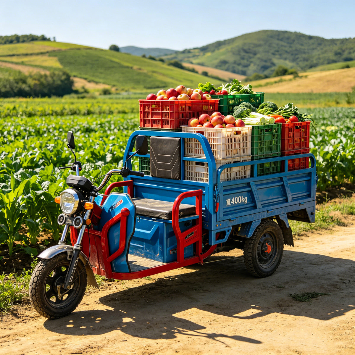 60V Heavy-Duty Electric Cargo Tricycle | 400KG Load Farm & Home Hauling Three Wheeler Trike