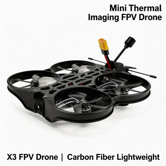 【PRE-ORDER】SKYWISE X3 Mini Thermal Imaging FPV Drone - Lightweight Carbon Fiber, 5.8G VTX, ELRS Dual-Band, Long Flight Time for Indoor & Outdoor Flying