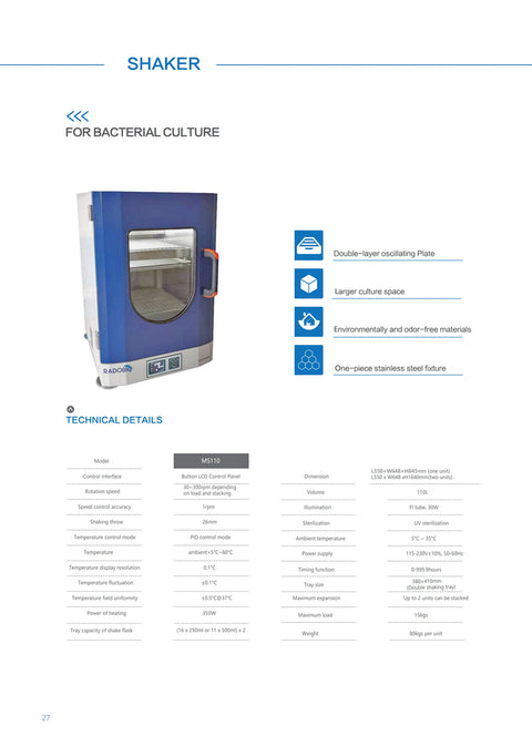 Incubator Shaker MS110 Stackable Double-Deck for Scientific Research OEM Sale freeshipping - NodesSmartTools